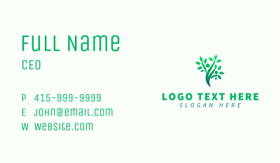 Eco Human Tree Plant Business Card Image Preview