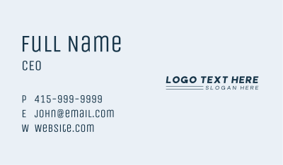 Professional Business Wordmark Business Card Image Preview