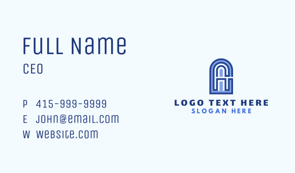 Arch Door Furniture Business Card Design Image Preview
