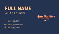 Fashion Script Wordmark Business Card Image Preview