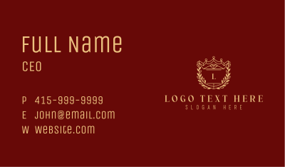 High End Royalty Shield Business Card Image Preview