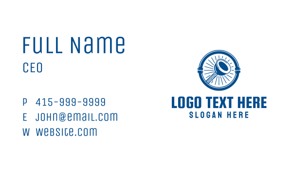 Plunger Plumbing Pipe Emblem  Business Card Design Image Preview