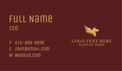 Luxury Pegasus Wings  Business Card Image Preview