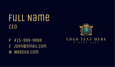 Luxury Royal Shield Business Card Image Preview