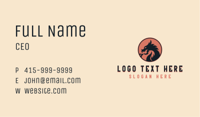 Gaming Dragon Creature Business Card Image Preview