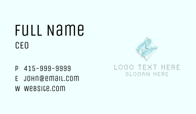 Diamond Jewelry Shop Letter Business Card