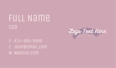 Script Cursive Wordmark Business Card Image Preview