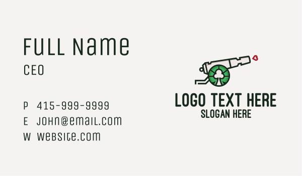 Dating Cannon Gun Business Card Design Image Preview