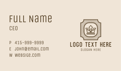 Antique Crown Badge Business Card