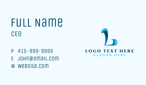 Blue Consulting Letter L Business Card Design Image Preview