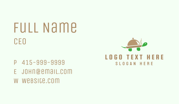 Turtle Mascot Fine Dining  Business Card Design Image Preview