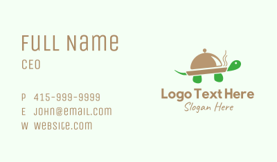 Turtle Mascot Fine Dining  Business Card