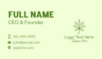 Marijuana Leaf Plant Business Card Image Preview