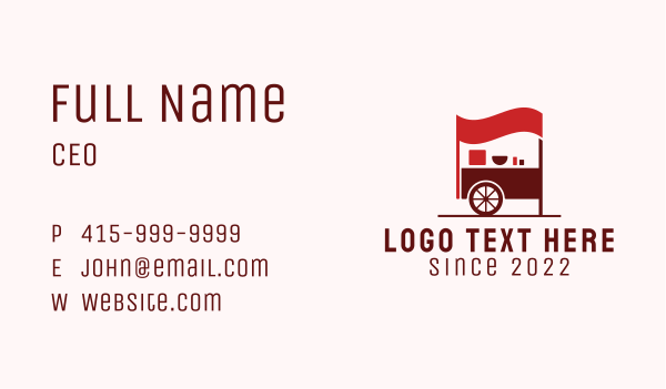 Red Food Cart  Business Card Design Image Preview