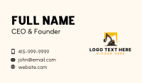 Construction Excavator Machinery  Business Card Image Preview