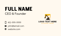 Construction Excavator Machinery  Business Card Preview