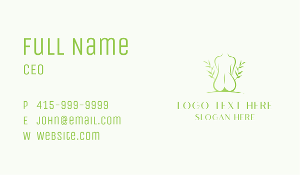 Nude Female Body Nature Business Card Design Image Preview