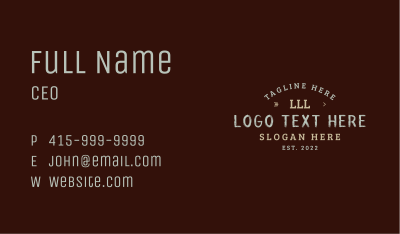 Rustic Arrow Lettermark Business Card Image Preview