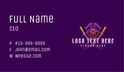 Pirate Man Sword Business Card Image Preview