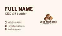 Chocolate Sandwich Macaron Business Card Preview