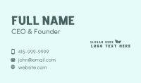 Natural Leaf Wordmark Business Card Preview