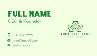Green Letter A Leaf Business Card Image Preview