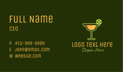 Lime Margarita Cocktail Business Card
