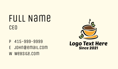 Coffee Espresso Outline Business Card Image Preview
