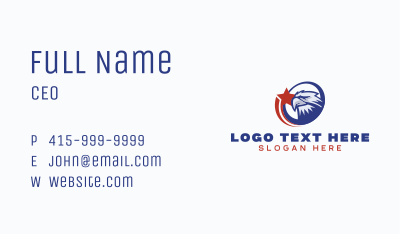 American Patriotic Eagle  Business Card Image Preview