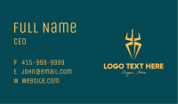 Golden Spider Trident Business Card Image Preview