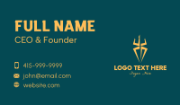 Golden Spider Trident Business Card Image Preview