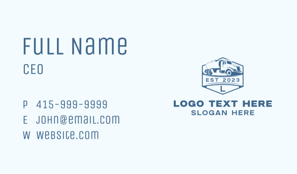 Fuel Truck Transportation Business Card Design Image Preview