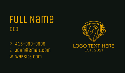 Golden Stallion Insignia  Business Card Image Preview