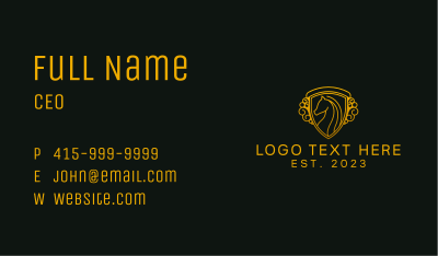 Golden Stallion Insignia  Business Card Image Preview