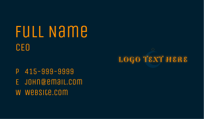 Cosmos Glow Wordmark Business Card Image Preview