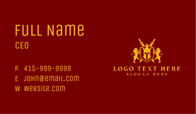 Gladiator Helmet Shield Business Card Image Preview