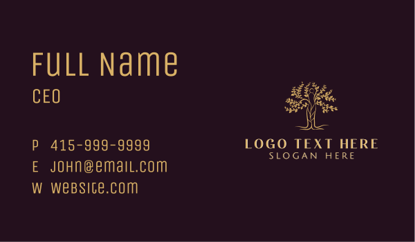 Woman Tree Forestry Business Card Design Image Preview