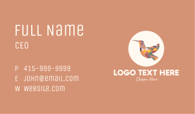Multicolor Bird Business Card Image Preview