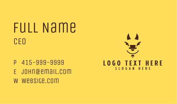 Farm Cattle Horns  Business Card Design Image Preview