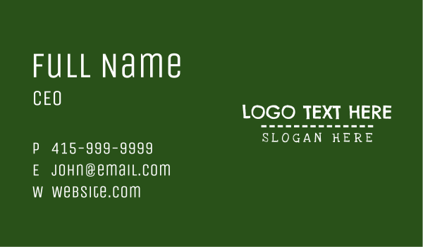 Preschool Blackboard Wordmark Business Card Design Image Preview