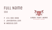Horse Wings Shield Lettermark Business Card Image Preview