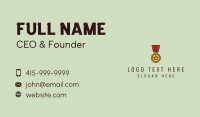 Military Medal Award  Business Card Design