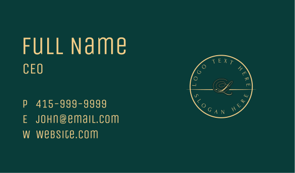 Gold Regal Lettermark Business Card Design Image Preview