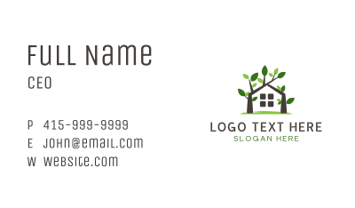 Nature Cabin Tree House Business Card Image Preview