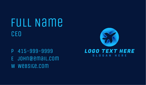 Flying Jet Plane  Business Card Design Image Preview