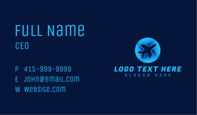 Flying Jet Plane  Business Card Image Preview