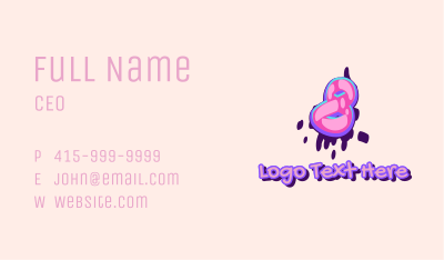 Pop Graffiti Art Number 8 Business Card Image Preview