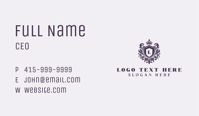 Upscale Shield Royalty Business Card Image Preview