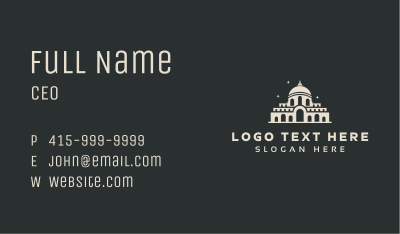 Temple Building Landmark Business Card Image Preview