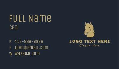 Horse Head Equestrian Business Card